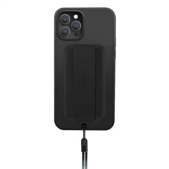 Husă antimicrobiană UNIQ etui Heldro iPhone 12 Pro Max 6,7" negru/negru la miezul nopții