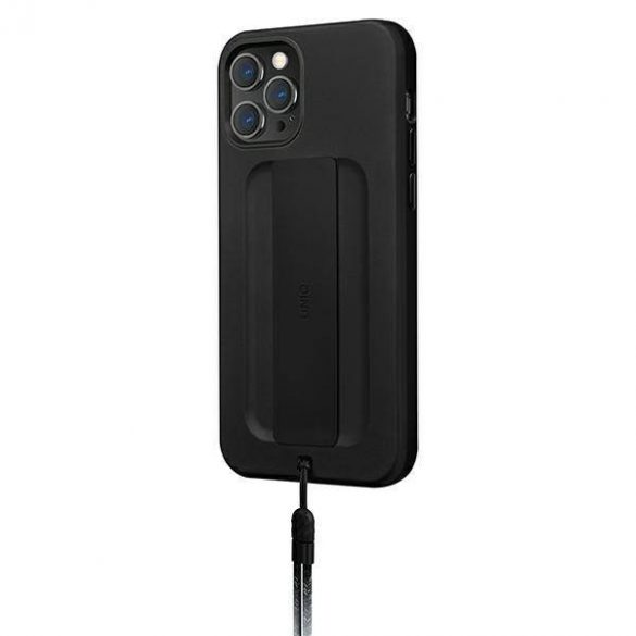 Husă antimicrobiană UNIQ etui Heldro iPhone 12 Pro Max 6,7" negru/negru la miezul nopții