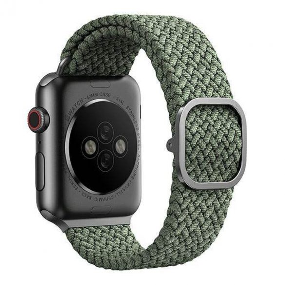 UNIQ pasek Aspen Apple Watch 40/38/41mm Seria 1/2/3/4/5/6/7/8/9/SE/SE2 Zielony împletit/verde chiparos