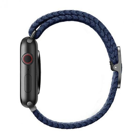 UNIQ pasek Aspen Apple Watch 40/38/41mm Seria 1/2/3/4/5/6/7/8/9/SE/SE2 Impletit niebieski/oxford albastru