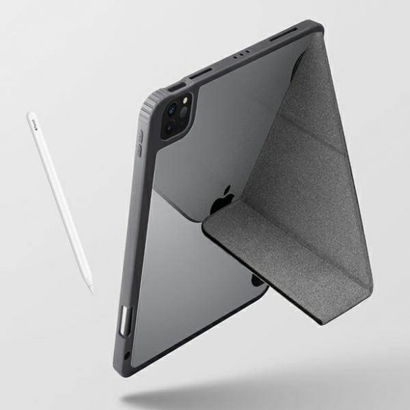 Carcasa UNIQ etui Moven iPad Pro 11" (2021/2020) antimicrobian szary/gri cărbune