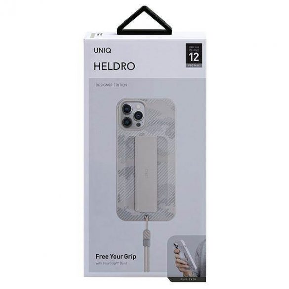 UNIQ etui Heldro iPhone 12 Pro Max 6,7" beżowy moro/ivory camo Husă antimicrobiană