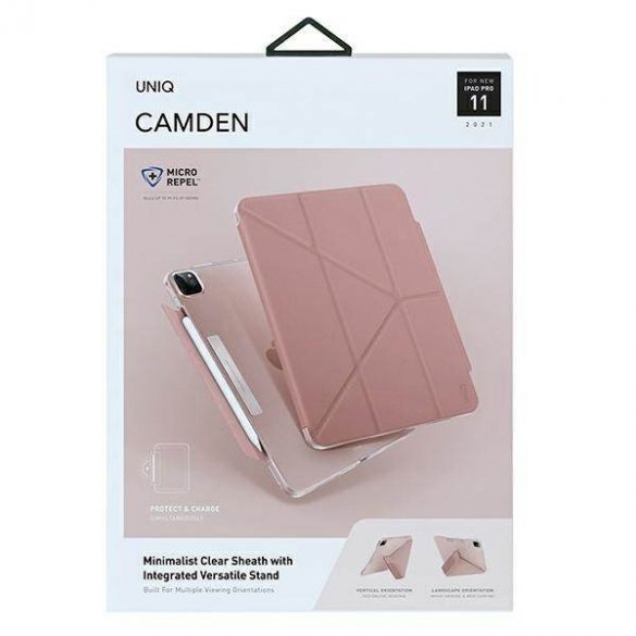 Carcasă antimicrobiană UNIQ și Camden pentru iPad Pro 11" (2021) rożowy/roz bujor