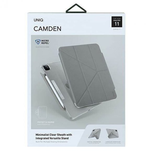 Carcasă antimicrobiană UNIQ etui Camden iPad Pro 11" (2021) szary/fossil grey