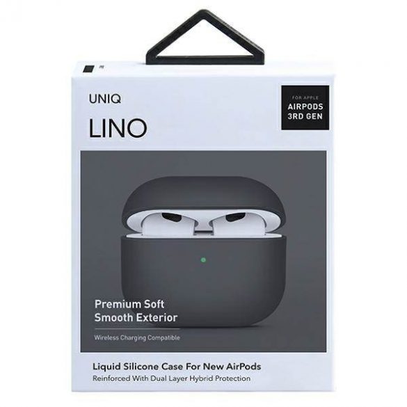 UNIQ și Lino AirPods 3 gen. Carcasă din silicon szary/gri cenușă