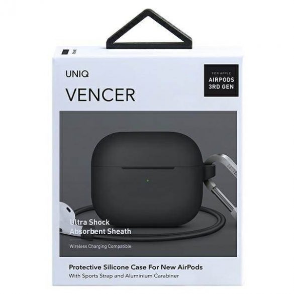 UNIQ și Vencer AirPods 3 gen. Carcasă din silicon szary/carbune gri închis