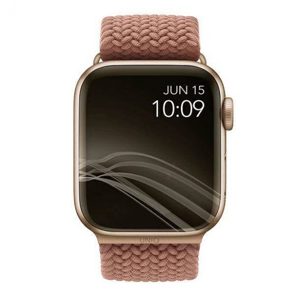 UNIQ pasek Aspen Apple Watch 44/42/45 mm Seria 1/2/3/4/5/6/7/8/9/SE/SE2 împletit różowy/roz grapefruit