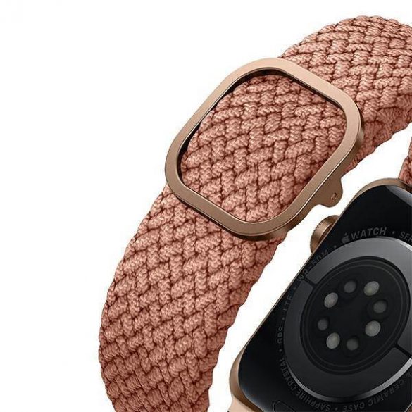 UNIQ pasek Aspen Apple Watch 44/42/45 mm Seria 1/2/3/4/5/6/7/8/9/SE/SE2 împletit różowy/roz grapefruit