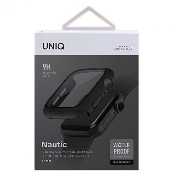 UNIQ etui Nautic Apple Watch Series 4/5/6/SE 40mm czarny/negru