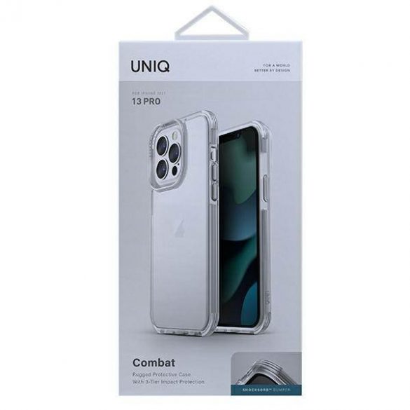 Husă UNIQ etui Combat pentru iPhone 13 Pro / 13 6,1" przezroczysty/crystal clear