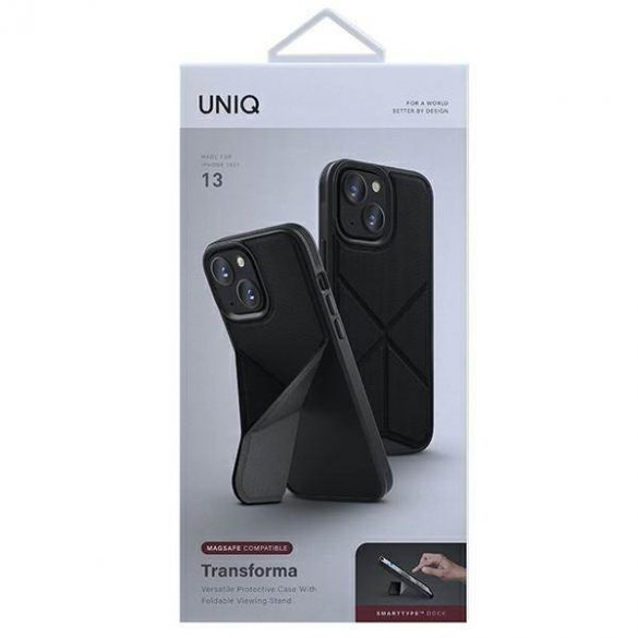 UNIQ etui Transforma iPhone 13 / 14 / 15 6,1" czarny/ebony black MagSafe