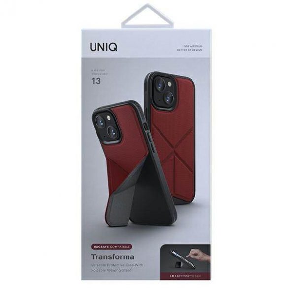 UNIQ etui Transforma iPhone 13 / 14 / 15 6,1" czerwony/coral red MagSafe