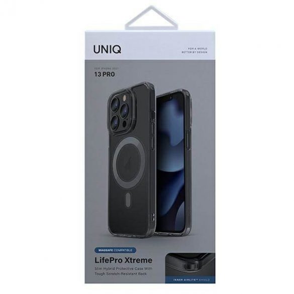 Husă UNIQ etui LifePro Xtreme pentru iPhone 13 Pro / 13 6,1" magsafe dymny/smoke