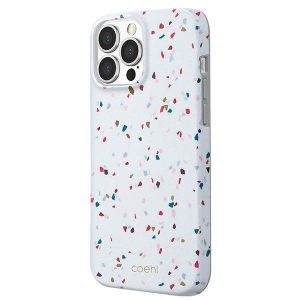 Carcasa UNIQ etui Coehl Terrazzo iPhone 13 Pro Max 6,7" biały/alb natural