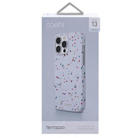 Carcasa UNIQ etui Coehl Terrazzo iPhone 13 Pro Max 6,7" biały/alb natural