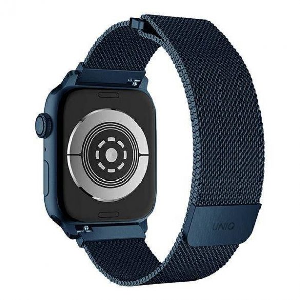 UNIQ pasek Dante Apple Watch Series 1/2/3/4/5/6/7/8/9/SE/SE2 38/40/41mm Oțel inoxidabil niebieski/albastru cobalt