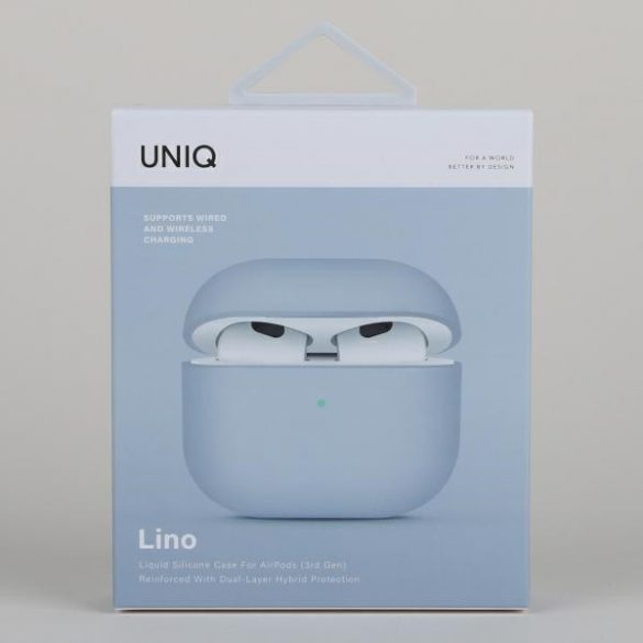 UNIQ Husă Lino AirPods 3 gen Silicone b³,ękitny/arctic blue