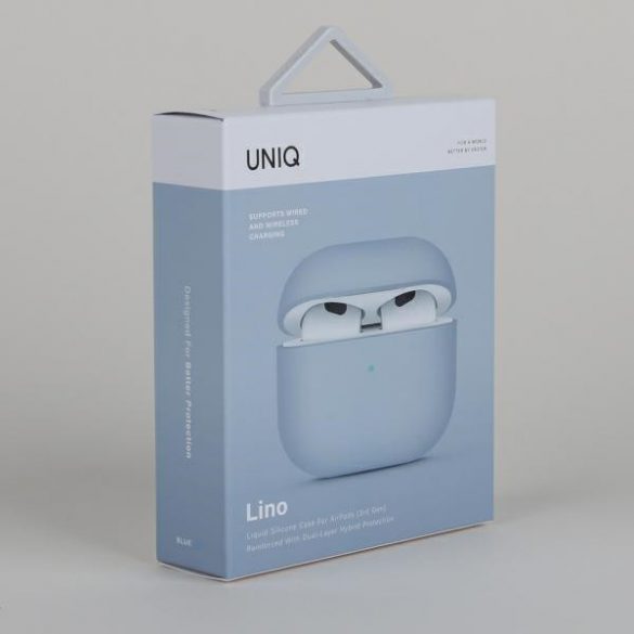 UNIQ Husă Lino AirPods 3 gen Silicone b³,ękitny/arctic blue