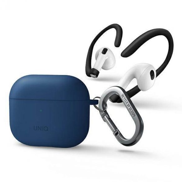 UNIQ etui Nexo AirPods 3 gen + cârlige pentru urechi Husă din silicon niebieski/albastru