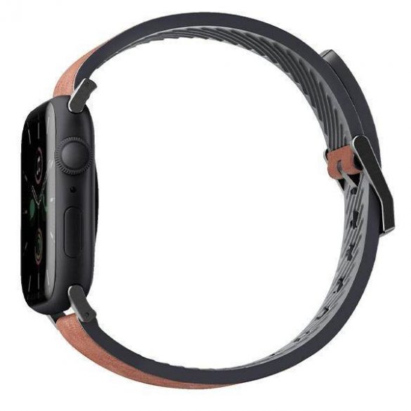 UNIQ pasek Straden Apple Watch Series 1/2/3/4/5/6/7/8/9/SE/SE2/Ultra/Ultra 2 42/44/45/49mm. Curea hibridă din piele brązowy/maro