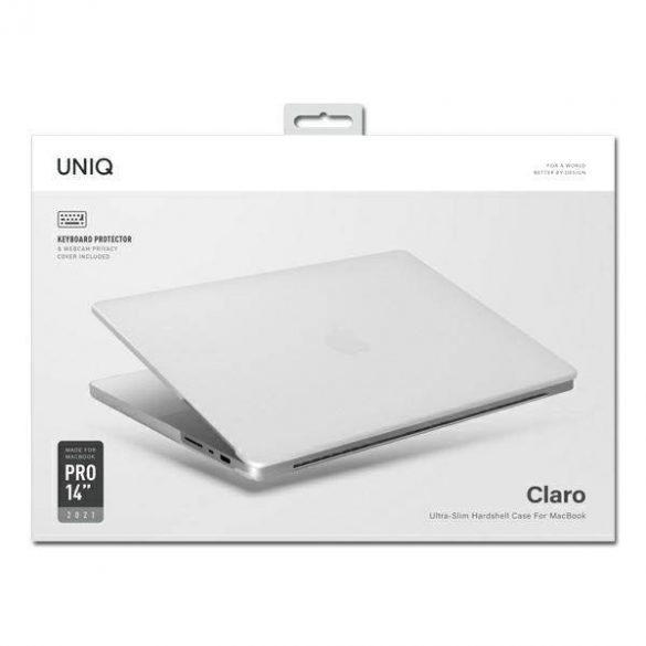 UNIQ etui Claro MacBook Pro 14" (2021/2023) przezroczysty/dove mat transparent