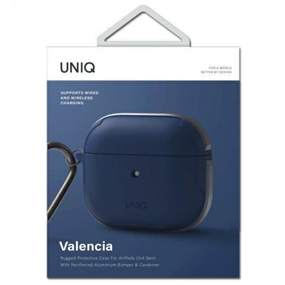 UNIQ etui Valencia AirPods 3 niebieski/albastru Antimicrobian