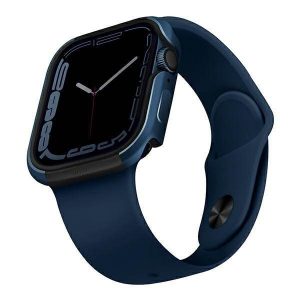 UNIQ și Valencia Apple Watch Series 4/5/6/SE 45/44mm. niebieski/albastru