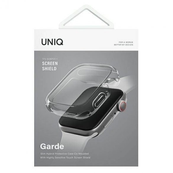 UNIQ Husă Garde Apple Watch Series 7/8/ 9 41mm. transparent/clear