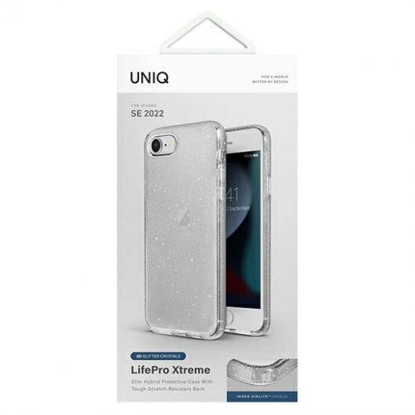 UNIQ etui LifePro Xtreme iPhone SE 2022 / SE 2020 /7/8 carcasă transparentă przezroczysty/tinsel