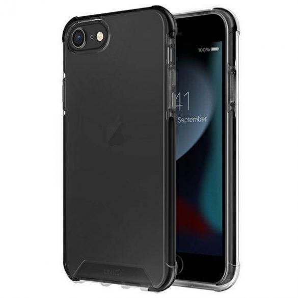 Husa UNIQ etui Combat iPhone SE 2022 / SE 2020 /7/8 czarny/negru fum