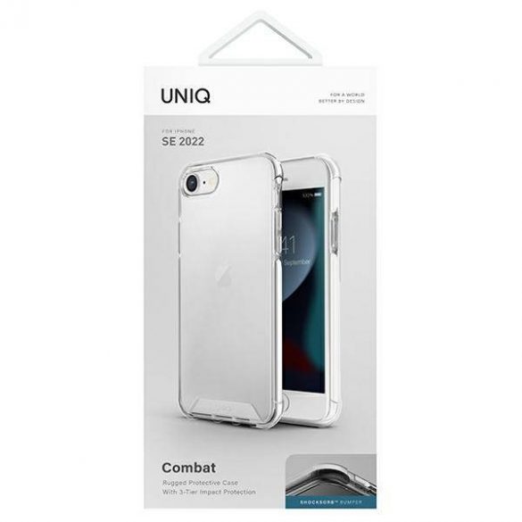 Husă albă UNIQ etui Combat iPhone SE 2022 / SE 2020 /7/8 biały/blanc