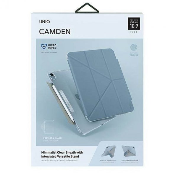 UNIQ Husă Camden iPad Air 10,9" (2022 / 2020) albastru / albastru Antimicrobian husă