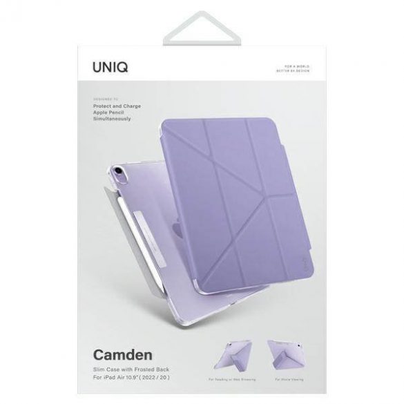 UNIQ Husă Camden iPad Air 10,9" (2022/ 2020) lawendowy/lavender Antimicrobial husă