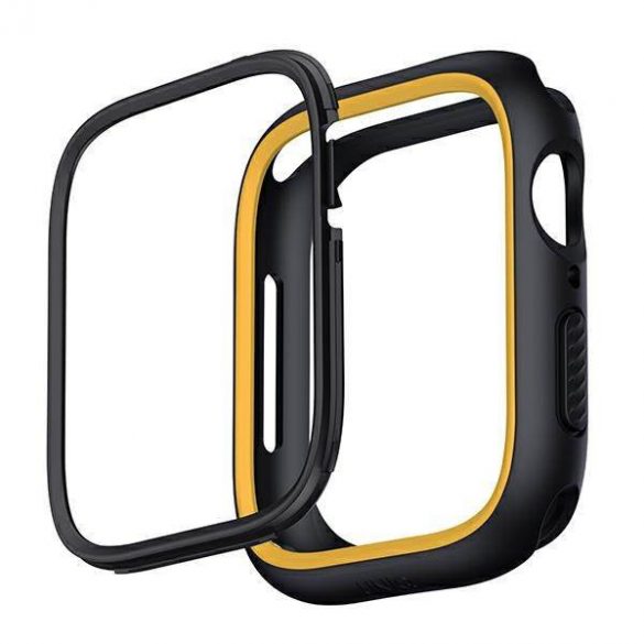 UNIQ etui Moduo Apple Watch Series 4/5/6/7/8/9/SE/SE2 40/41mm czarny-musztardowy/midnight-mustard