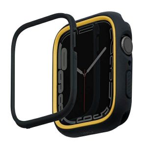 UNIQ etui Moduo Apple Watch Series 4/5/6/7/8/9/SE/SE2 44/45mm czarny-musztardowy/midnight-mustard