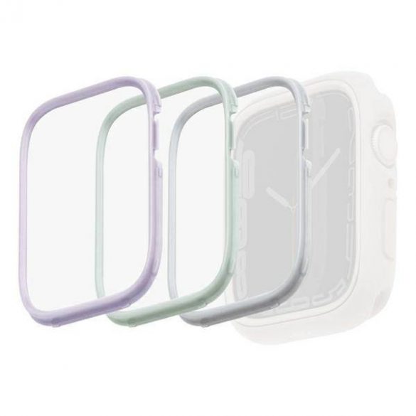 UNIQ ramki do Moduo 3in1 Apple Watch Series 4/5/6/7/8/9/SE/SE2 40/41mm Szałwiowy-Lillak-Biały/Sage-Lilac-White