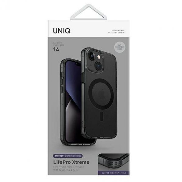 UNIQ etui LifePro Xtreme iPhone 14 / 15 / 13 6,1" Magclick Încărcare czarny/smoke frost