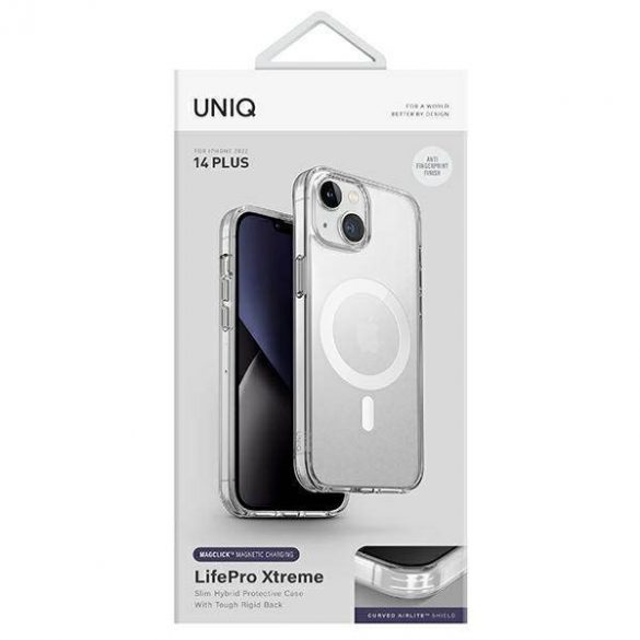 UNIQ etui LifePro Xtreme iPhone 14 Plus / 15 Plus 6.7" Magclick Încărcare przeźroczysty/frost clear