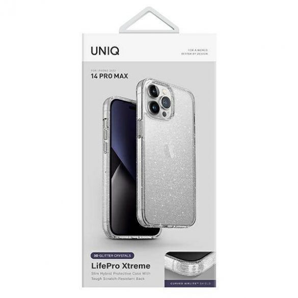 Husă UNIQ etui LifePro Xtreme iPhone 14 Pro Max 6,7" przezroczysty/tinsel lucent