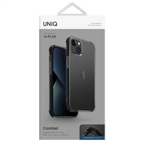 UNIQ etui Combat iPhone 14 Plus / 15 Plus 6.7" czarny/carbon black