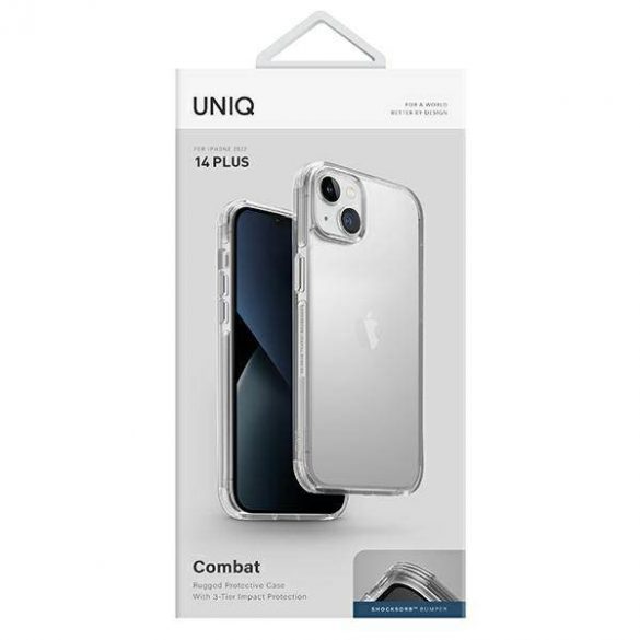 UNIQ etui Combat iPhone 14 Plus / 15 Plus 6.7" przeźroczysty/crystal clear