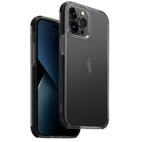 UNIQ Husă Combat iPhone 14 Pro 6,1" negru/carbon husă negru