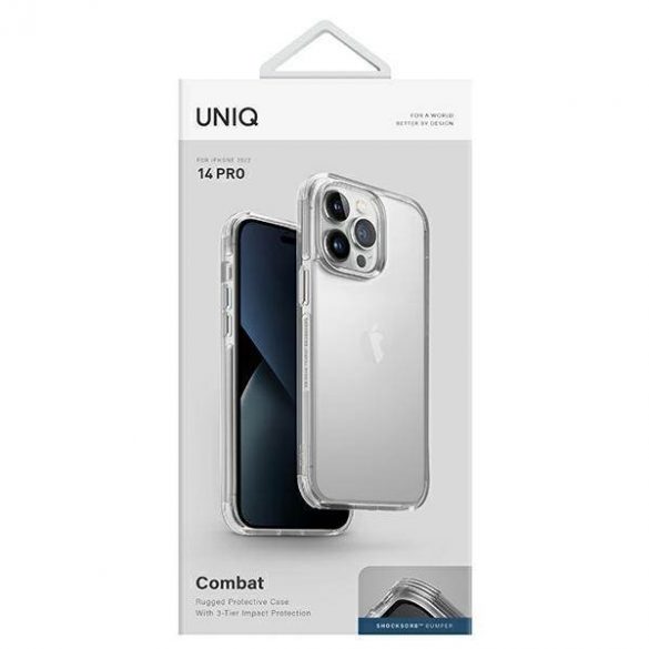 UNIQ etui Combat iPhone 14 Pro 6,1" przeźroczysty/ carcasa transparenta