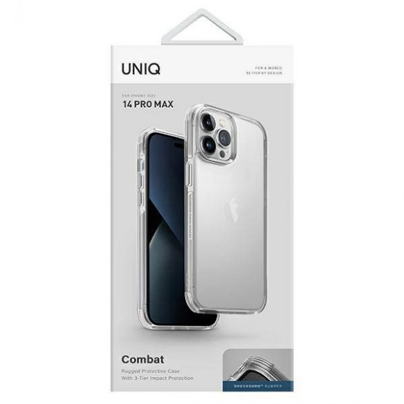 UNIQ etui Combat iPhone 14 Pro Max 6,7" przeźroczysty/Husă transparentă