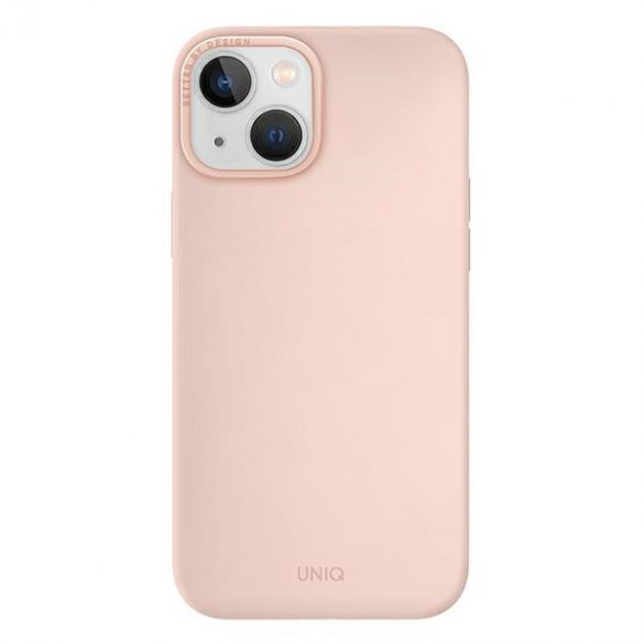 UNIQ etui Lino iPhone 14 / 15 / 13 6,1" rożowy/roz blush