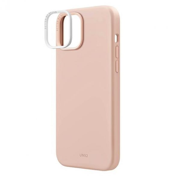 UNIQ etui Lino iPhone 14 / 15 / 13 6,1" rożowy/roz blush