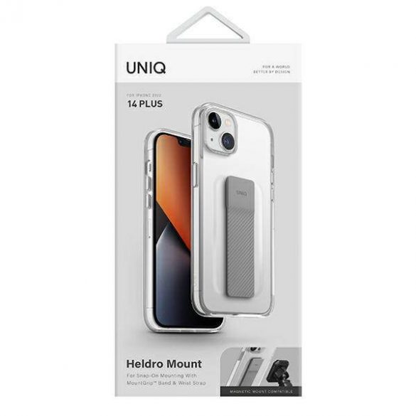 UNIQ și Heldro Mount iPhone 14 Plus / 15 Plus 6.7" przeźroczysty/lucent clear