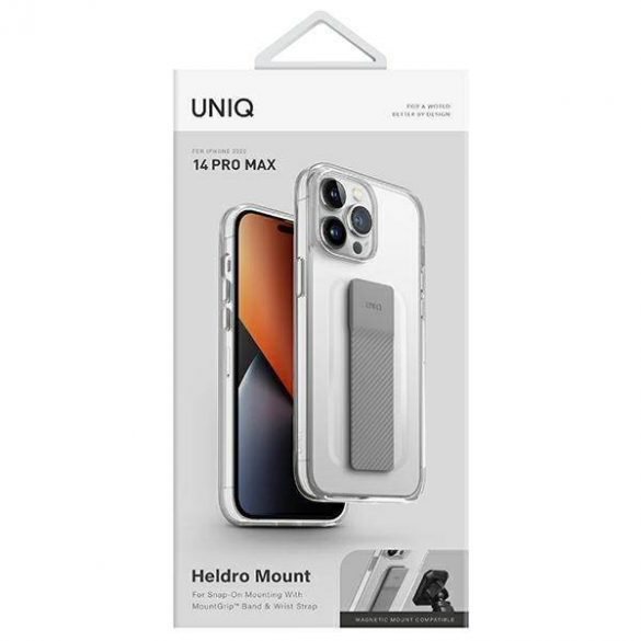 UNIQ etui Heldro Mount iPhone 14 Pro Max 6,7" husă transparentă transparentă