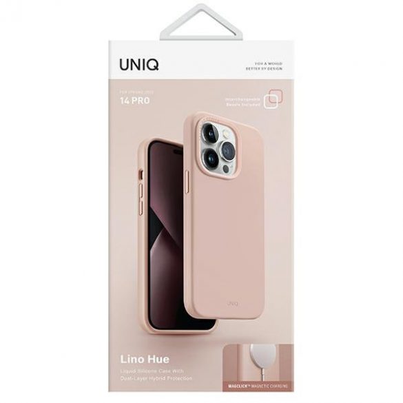 UNIQ și Lino Hue iPhone 14 Pro 6,1 Magclick Încărcare rózowy/blush pink"