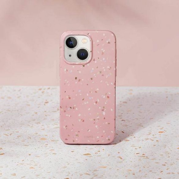 UNIQ etui Coehl Terrazzo iPhone 14 / 15 / 13 6,1" różowy/roz coral